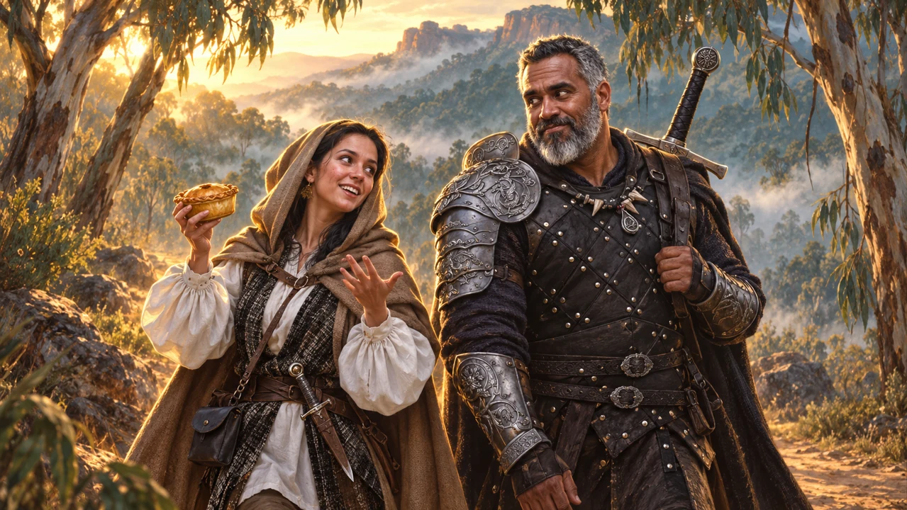 Garahn and Astrid on the forest road